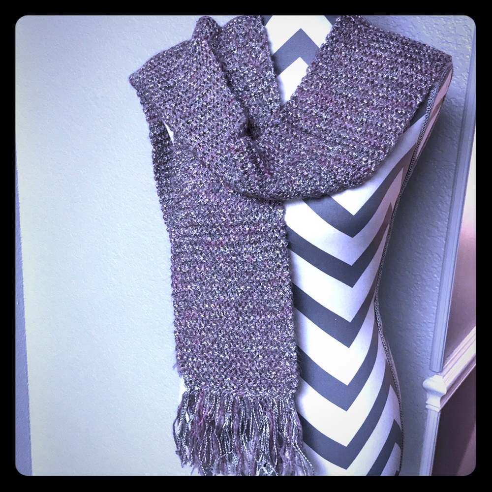 Any 5 for $50🧣 Scarf Silver and Purple